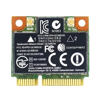 AR9565 WiFi карта QCWB335 Mini PCIE Bluetooth 4.0 150 Мбит/с 2.4 G для системы XP Win7 Win8 Linux