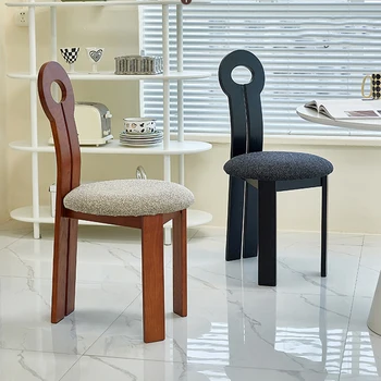 Антикварные Старинные обеденные стулья С деревянной опорой для спинки, Эргономичное Дизайнерское кресло, Удобная мебель для интерьера Салона красоты Для взрослых