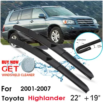Щетка стеклоочистителя автомобиля, Переднее стекло, Резиновые Кремниевые Сменные дворники для Toyota Highlander 2001-2007 22 